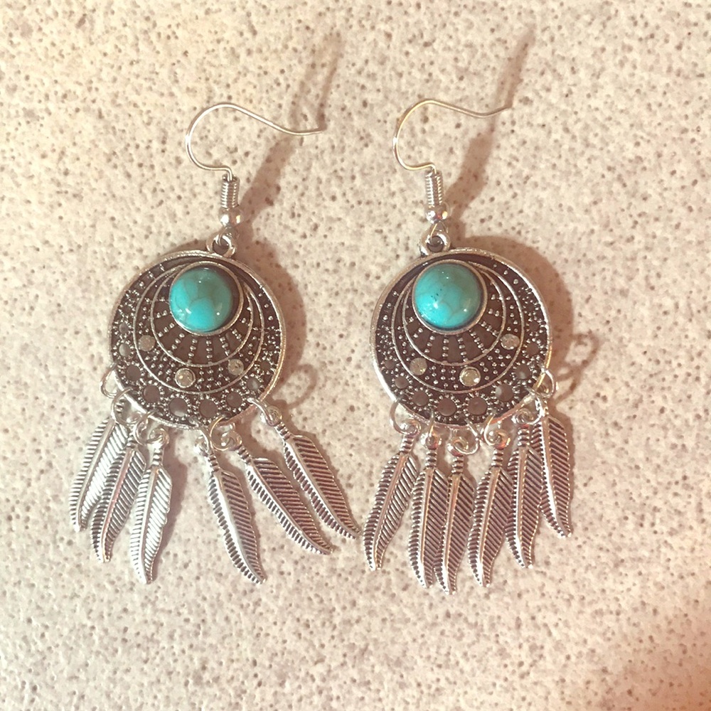 Feather Earrings Bohemian Style
